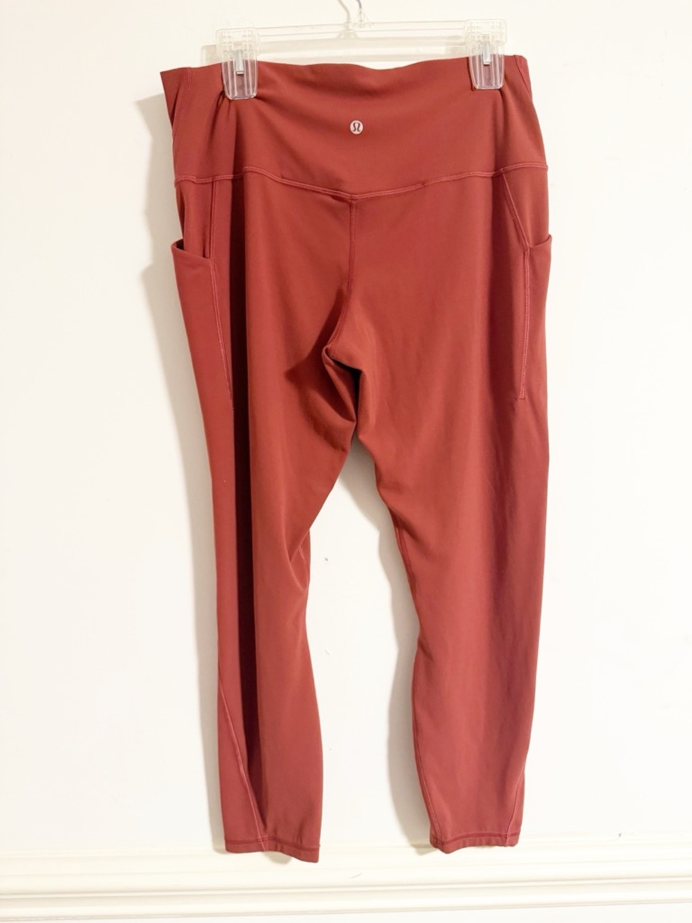 Lululemon Align High Rise Crop Leggings Pockets 25 Terracotta Rust 14